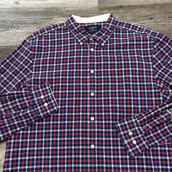 Charles Tyrwhitt Weekend Tattersall Plaid Mens XL Extra Slim Fit Button Shirt - Picture 1 of 8